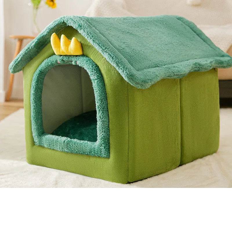 Foldable Dog House Pet Cat Bed Winter Dog Villa Sleep Kennel Removable Nest Warm Enclosed Cave Sofa Pets Supplies - EX-STOCK Canada