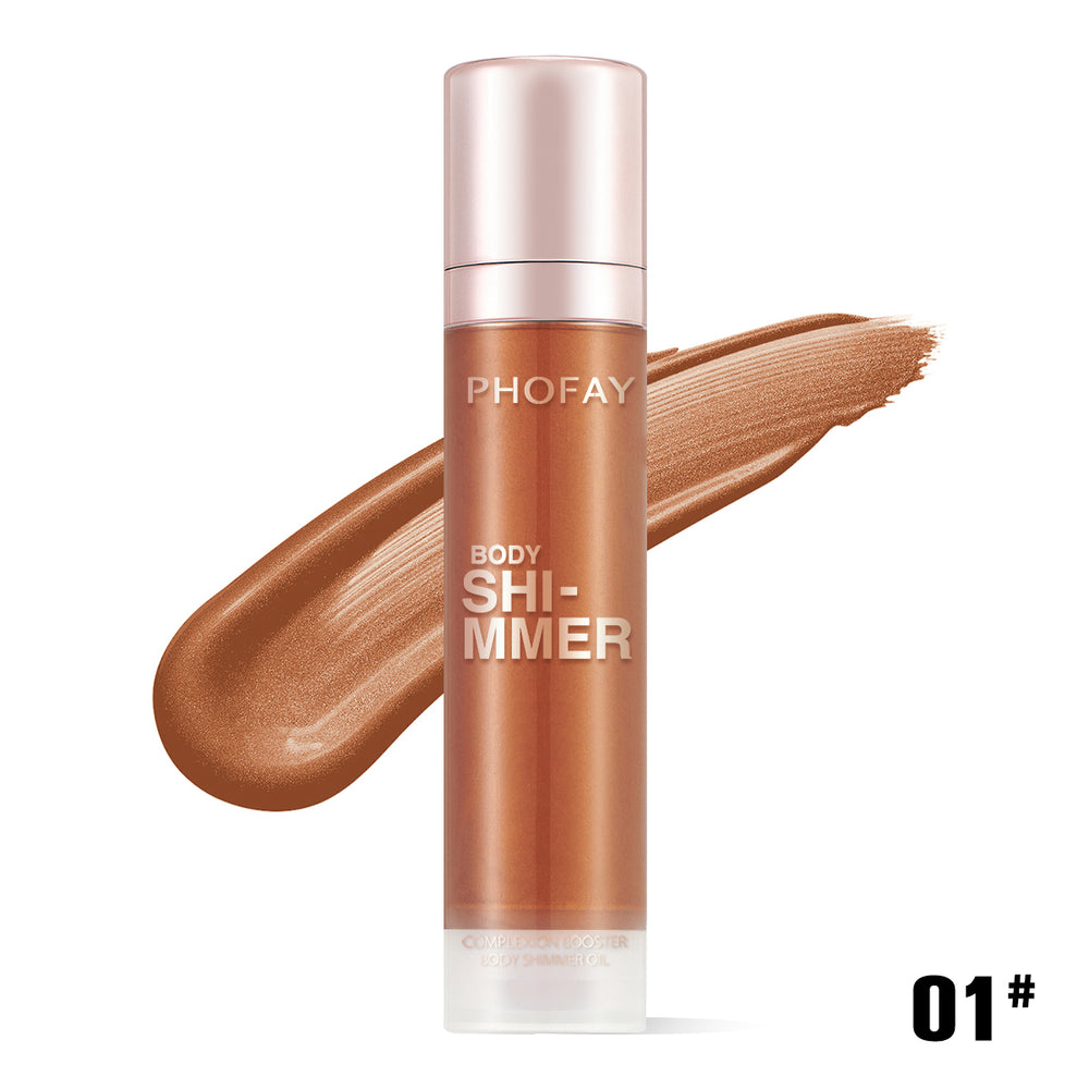 PHOFAY Body Shimmer Oil – Lightweight Glow Oil (25 mL, 4 Shades)