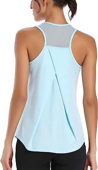 I-shaped Vest Mesh Yoga Sports Running Vest Sleeveless Workout Clothes - EX-STOCK CANADA
