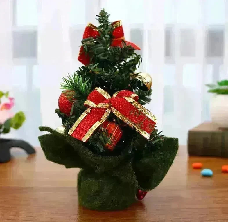 Christmas Ornaments Tree 20cm Mini Christmas Decoration Tree Christmas Day Mall Decoration Desktop Ornaments Small Tree - EX-STOCK CANADA