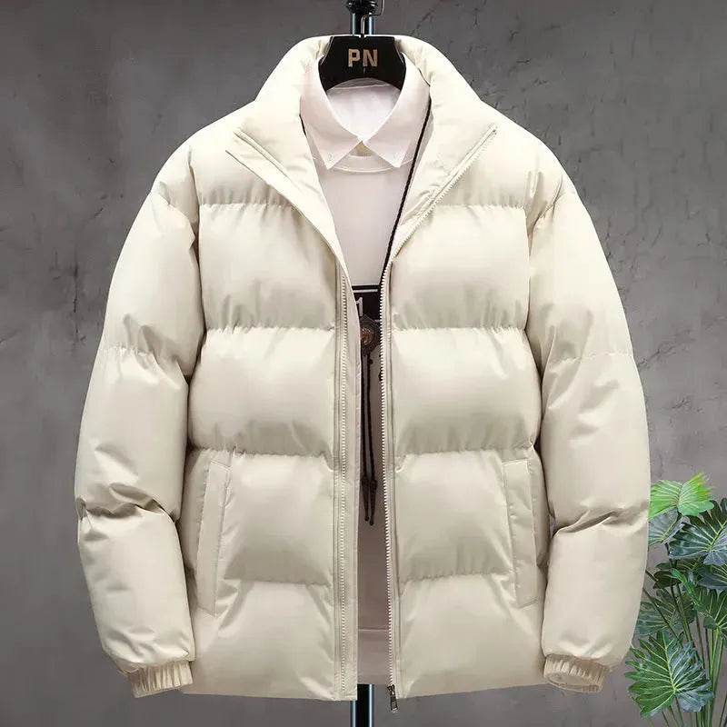 Winter Cotton padded Velvet Thick Stand Collar Rain Puffer Jacket for men - EX-STOCK Canada