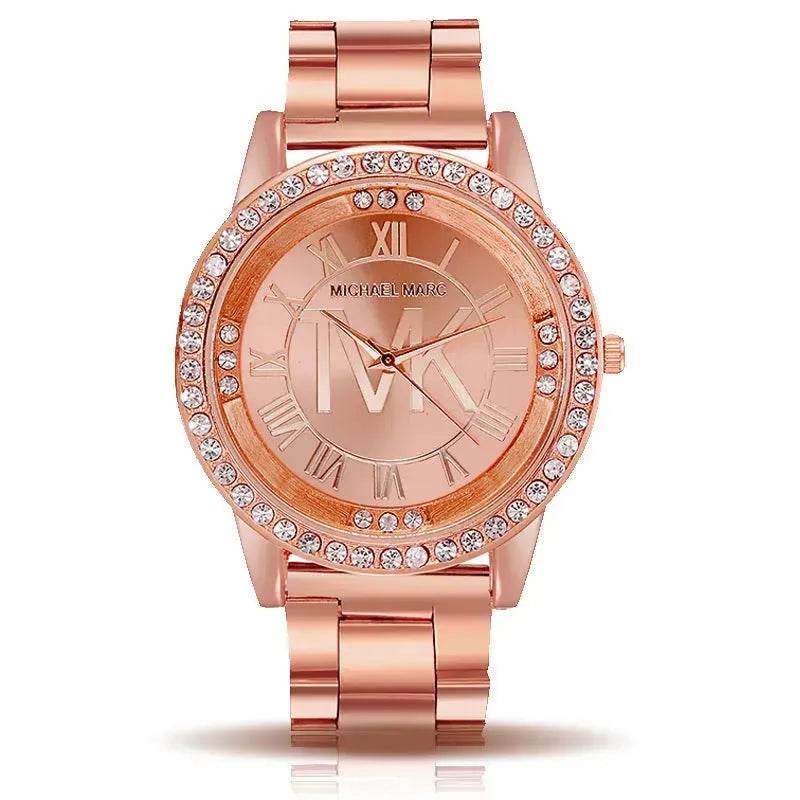 Steel Band Watch Diamond Case Roman Scale Metal Band Watch - EX-STOCK Canada