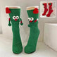 Cute Cartoon Christmas Socks Solid Cotton Middle-tube Stockings For Adults And Children - EX-STOCK CANADA