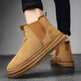 Winter Fleece Snow Boots Round-toed Flat Shoes Casual Warm Sports Shoes Men Ankle Boot - EX-STOCK Canada