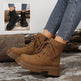 Square-heeled Lace-up Boots For Women Fall Winter All-match Slim Shoes Fashion Ankle Boot - EX-STOCK Canada