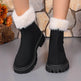 Square-heeled Snow Boots Winter Plus Velvet Platform Plush Shoes Fashion Warm Non-slip Mid-calf Boot For Women - EX-STOCK Canada