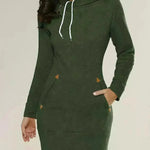 Women New hooded zipper pullover mid-length sweater - EX-STOCK CANADA