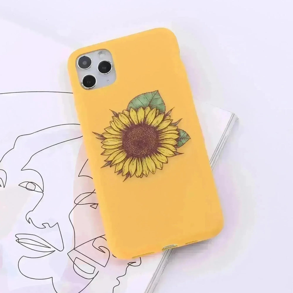Floral Printed Liquid Silicone mobile phone case Unisex - EX-STOCK CANADA