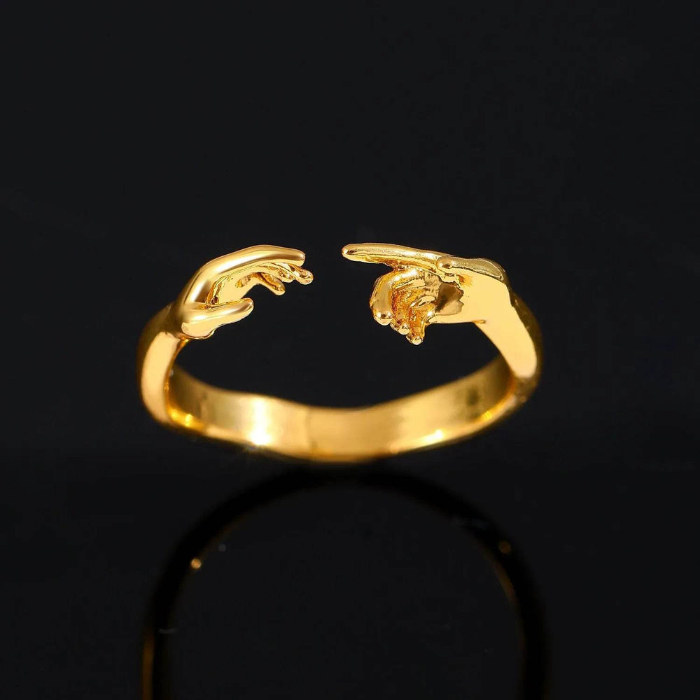 Opening Adjustable Two-hand Rings Fashion Personality Ring For Valentine's Day Jewelry - EX-STOCK Canada
