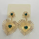 Bohemian Sunflower Heart-shaped Earrings Rhinestone Exaggerated Chandelier earring - EX-STOCK Canada