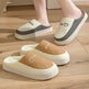Rhombic Sewing Plush Slippers For Men Winter Warm Non-slip House Shoes Women's Bedroom Floor Home Slipper Couple - EX-STOCK Canada