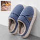 Solid Striped Home Slippers Winter Warm Fleece Shoes Men Indoor Bedroom Floor Plush Slippers For Women Couple - EX-STOCK Canada