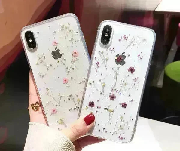 Dried flower epoxy silicone phone case - EX-STOCK CANADA