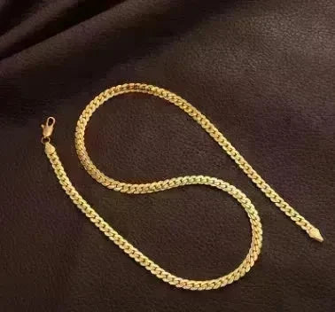 Men Necklace Gold Tone Snake Chain - EX-STOCK CANADA