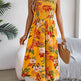 Flowers Print Suspender Corset Dress Ins Fashion Holiday Beach Long Dresses Summer Clothing For Women - EX-STOCK Canada