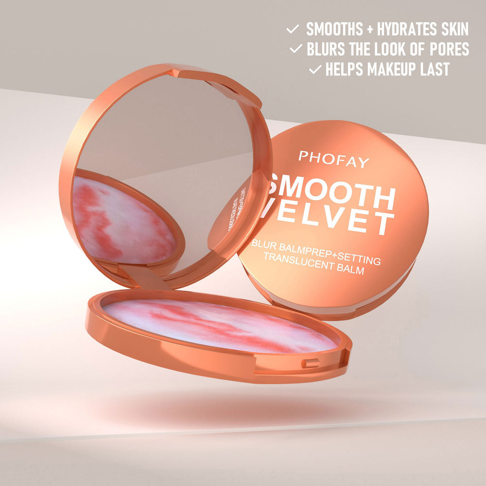Phofay Smooth Velvet makeup product with open case on a light background