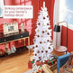 6ft Tall Pencil Artificial Christmas Tree With 479 Branch Tips With Steel Base, White EX-STOCK Canada 