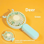 Small Handheld Fan Desktop Cartoon Mini Electric Usb Student Portable Gift - EX-STOCK Canada
