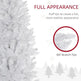 7ft Tall Pencil Artificial Christmas Tree With 687 Branch Tips With Steel Base, White EX-STOCK Canada 