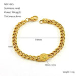 Fashion Stainless Steel Cuban Link Chain Bracelet Numbers - EX-STOCK CANADA