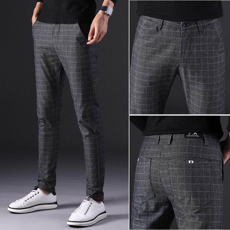 Men's Fashion And Comfort Slim Straight fit suit Trousers - EX-STOCK Canada