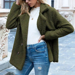 Lapel Winter Fleece Fluffy Jacket Cardigan Sweater for women - EX-STOCK Canada