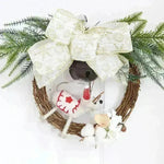 Christmas Wreaths On The Door Artificial Flowers Garland Window Door Hanging Decorative Supplies For Christmas Party New Year - EX-STOCK CANADA