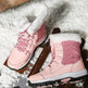 Women's Warm Lace-Up Snow Boots | Plush Lined Mid-Calf Winter Boots – Black, Pink, Beige (EU 36–42)
