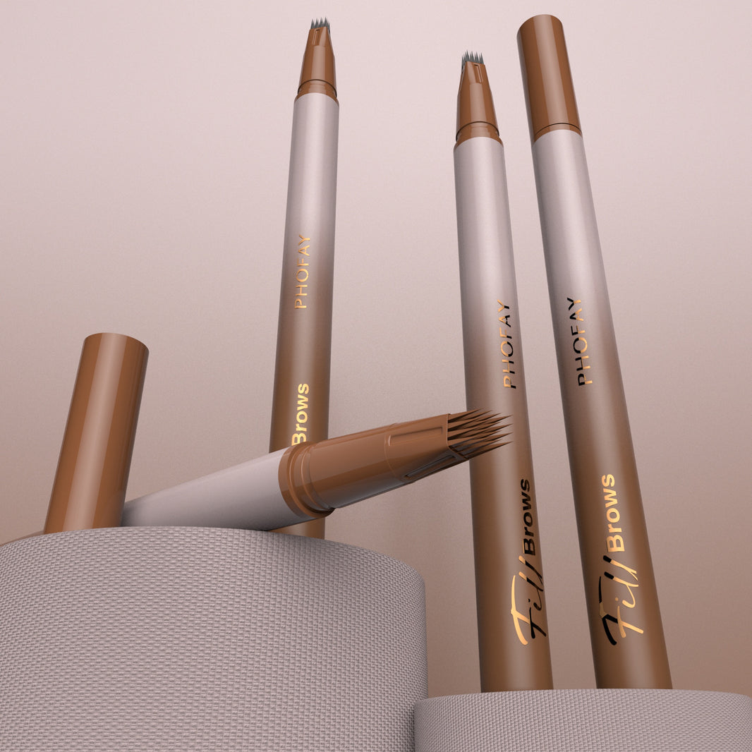 PHOFAY Waterproof Eyebrow Pencil – Natural Fill & Define, 4 Shades