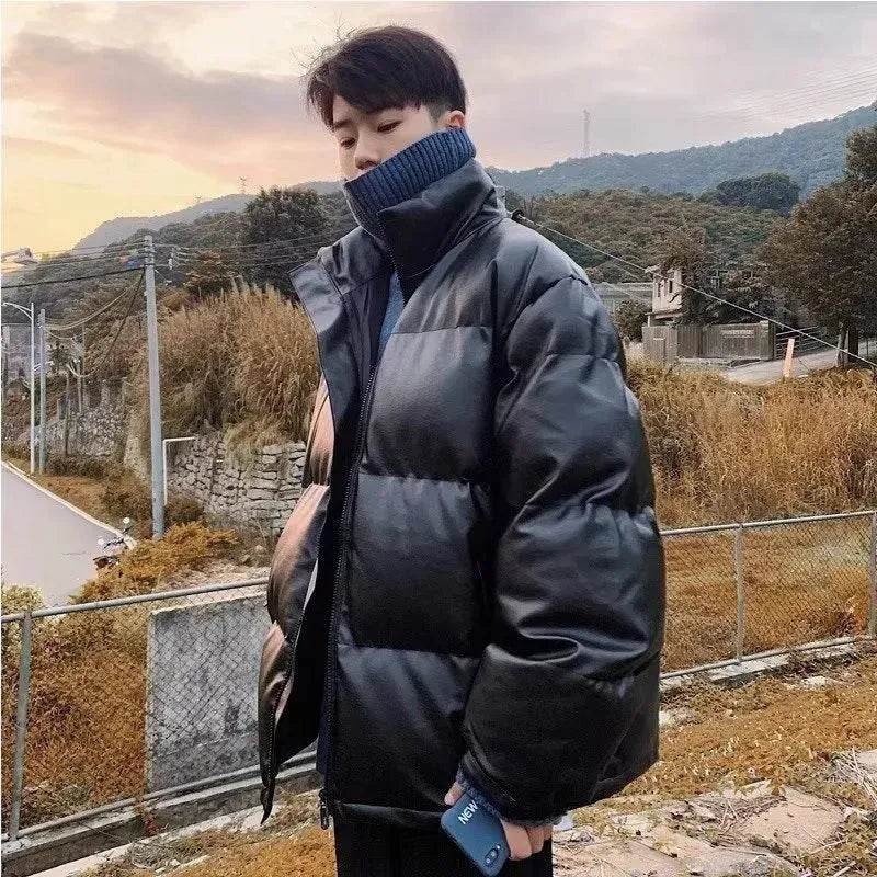 Winter Men's Down Cotton-padded Winter Coat Thick Black Puffer Jacket - EX-STOCK Canada