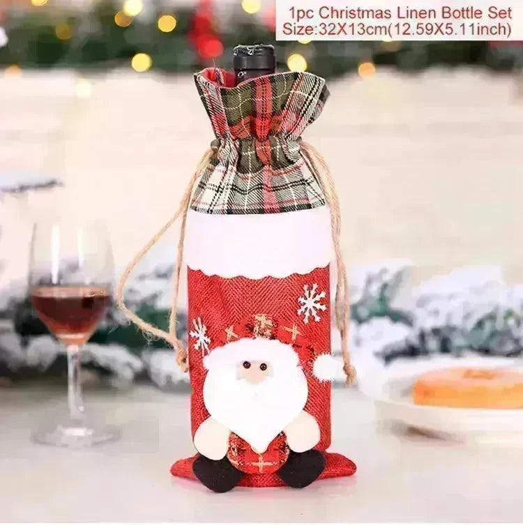 Christmas Decorations Christmas Wine Bottle Socks - EX-STOCK CANADA