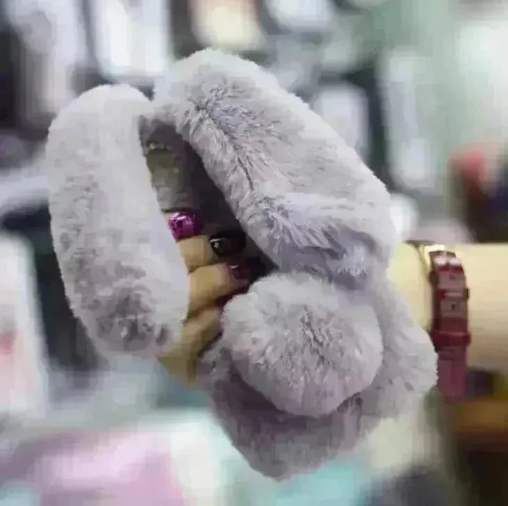 Cute Creative Rabbit Plush warm phone case women - EX-STOCK CANADA