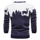 Christmas deer Knit Cashmere sweater for men - EX-STOCK Canada