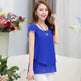 New Spring Summer Women Chiffon Loose Blouse  top O-Neck Short sleeve Plus size - EX-STOCK CANADA