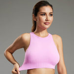 Shockproof Sleeveless Workout Crop Bra top Sports Yoga gym top women - EX-STOCK Canada