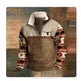Long Sleeved Half Zippered Printed Casual Pocket Pullover Half Zipper Sweatshirt - EX-STOCK CANADA