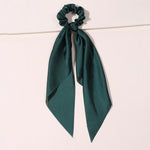 Cute Hair Silk Bow Scrunchie Vintage Satin Scarf Scrunchie