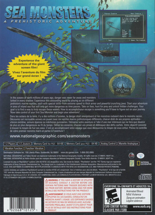 Sea Monsters: A Prehistoric Adventure 