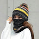 Fall Winter knitted Woolen Balaclava Beanie hat for women - EX-STOCK Canada