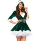 Women Christmas Dress Sexy Santa Claus Hoodie Cosplay Costumes Women Evening Party Clothes Winter Warm Dresses - EX-STOCK CANADA