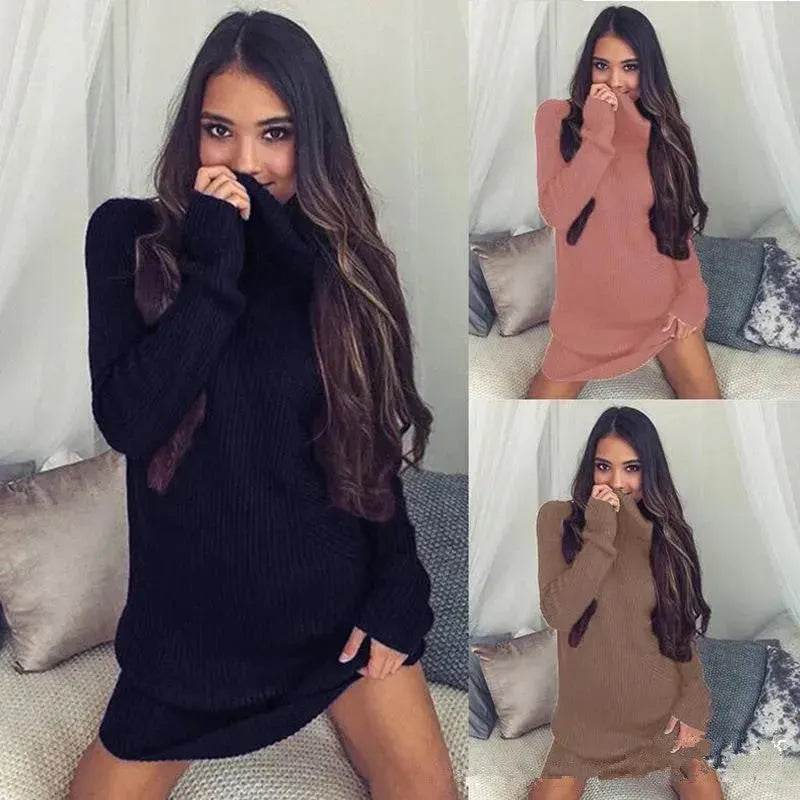 NEW Winter Mini Turtleneck sweater dress - EX-STOCK Canada