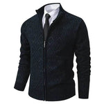 2025 Fall Winter Men Fleece-lined Thick Stand Collar Sweater Cardigan for men - EX-STOCK Canada