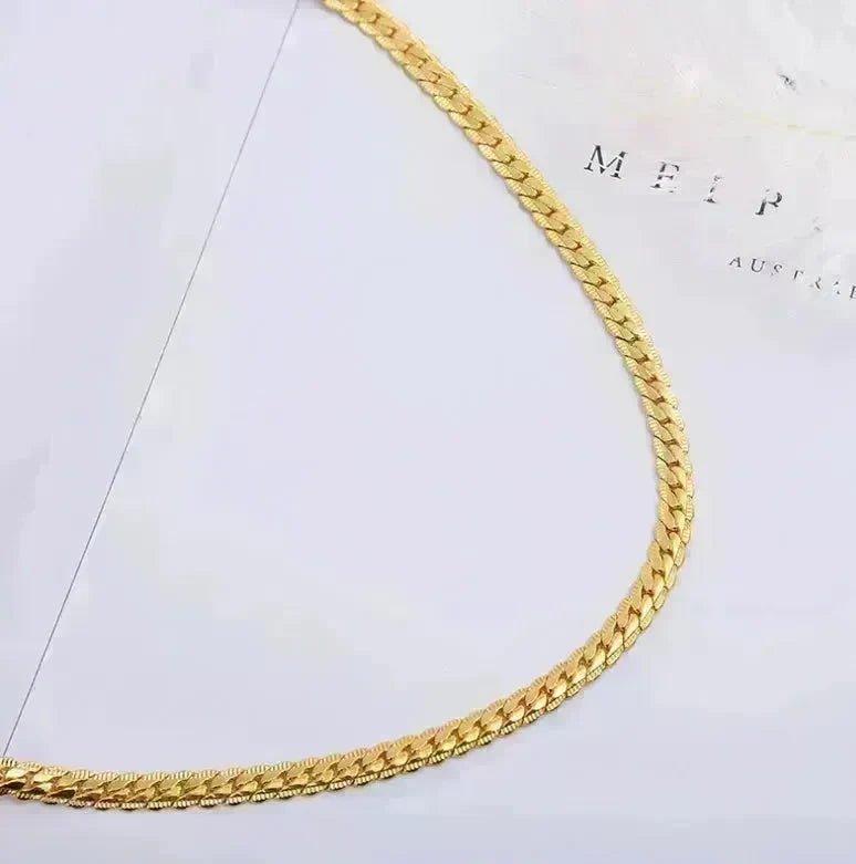 Men Necklace Gold Tone Snake Chain - EX-STOCK CANADA