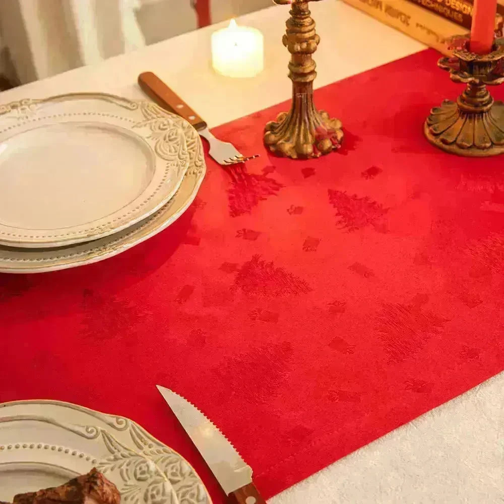Christmas Table Runner Dark Jacquard Dining Table - EX-STOCK CANADA