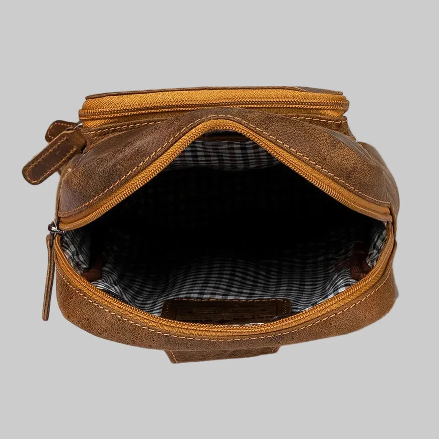 Greenwood Leather Hamilton Crossbody Bag Backpack 