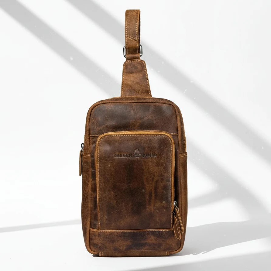 Greenwood Leather Hamilton Crossbody Bag Backpack 
