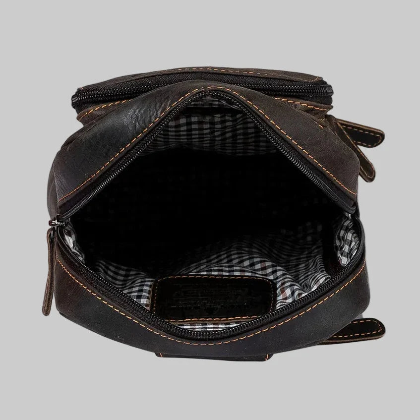 Greenwood Leather Hamilton Crossbody Bag Backpack 