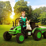 2026 6v Tractor Powered Ride-On Car Remote Control with Detachable Wagon 