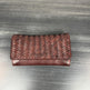 Women's Leather Basket Weave Purse 