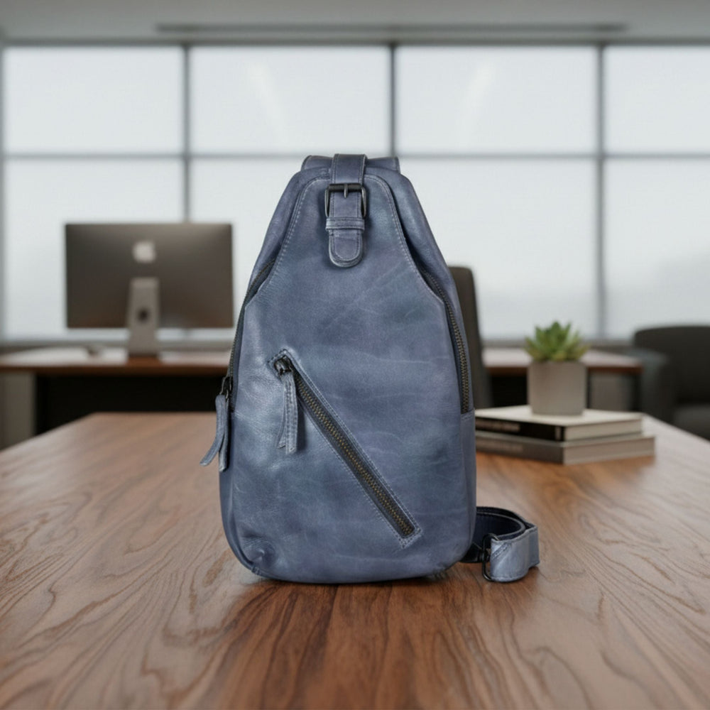 Mochila de cuero para el pecho estilo off-the-shoulderEX-STOCK Canada 